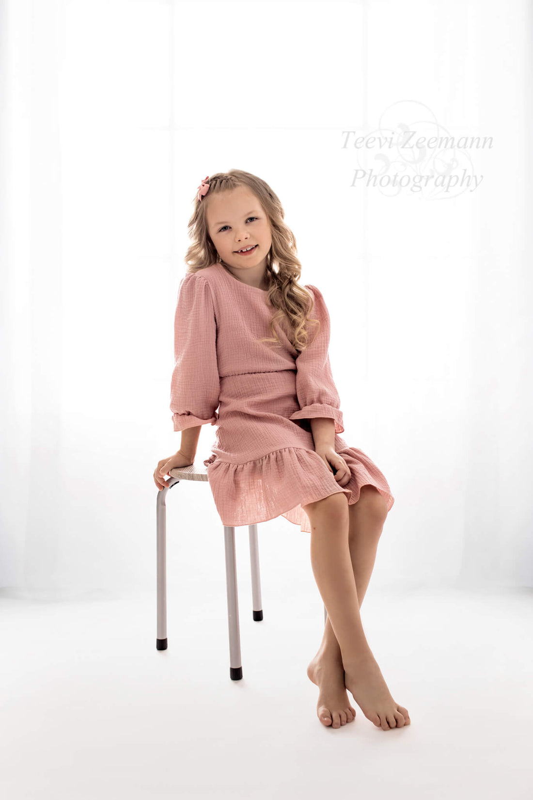Boho Siena Girls Dress - Dusty Pink - Mii-Estilo.com