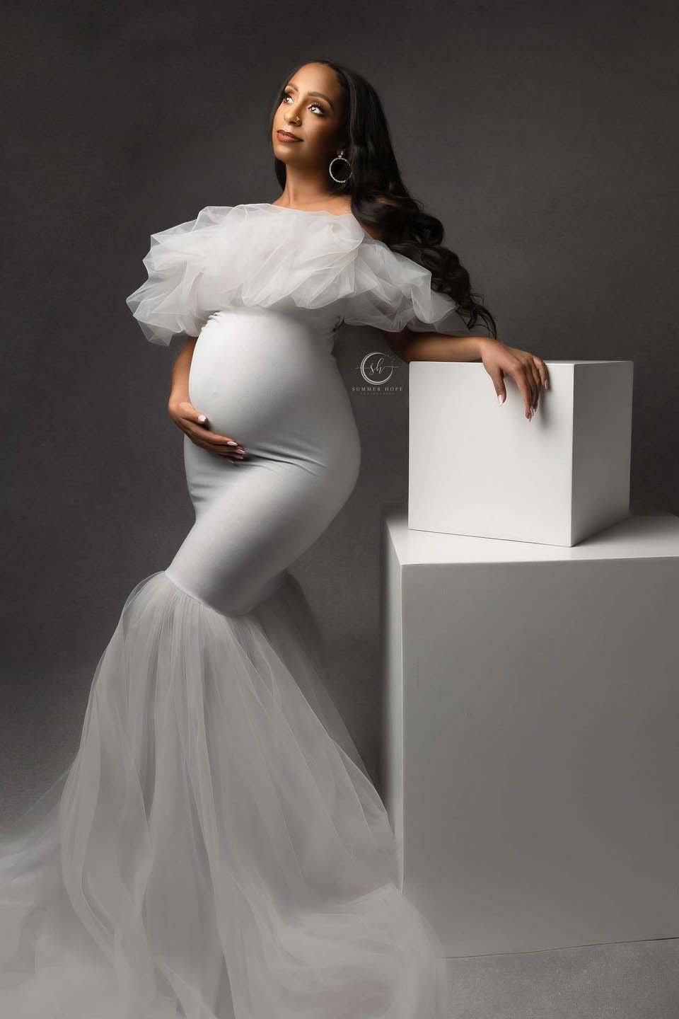 Brooklyn Maternity Dress - Coolgrey - Mii-Estilo.com