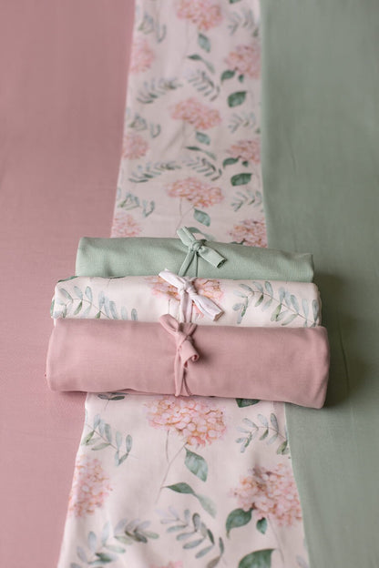 Bundle Newborn Backdrop - Muave, Soft Flower &amp; Azur (incl. newborn wrap) - Mii-Estilo.com