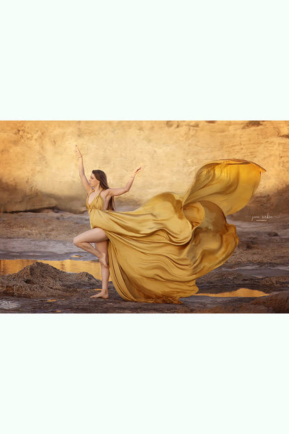 Camomile Flying Dress - Mustard - Mii-Estilo.com