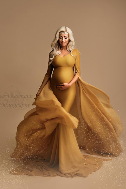 Carezza Maternity Dress Ocre - Mii-Estilo.com