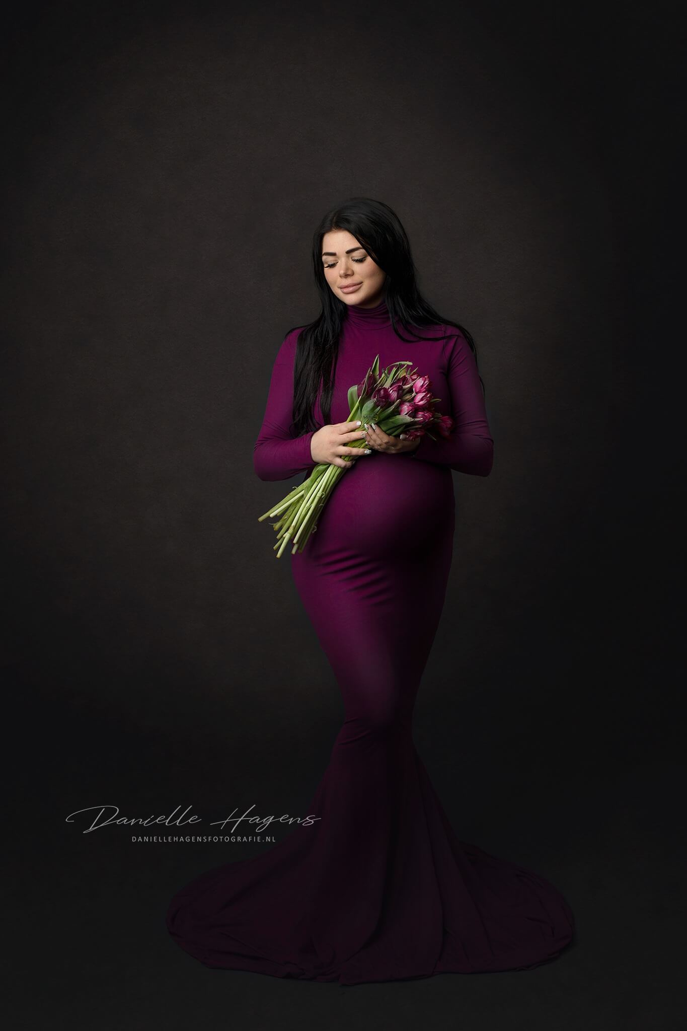 Dahlia Maternity Dress Magenta CLEARANCE SALE - Mii-Estilo.com