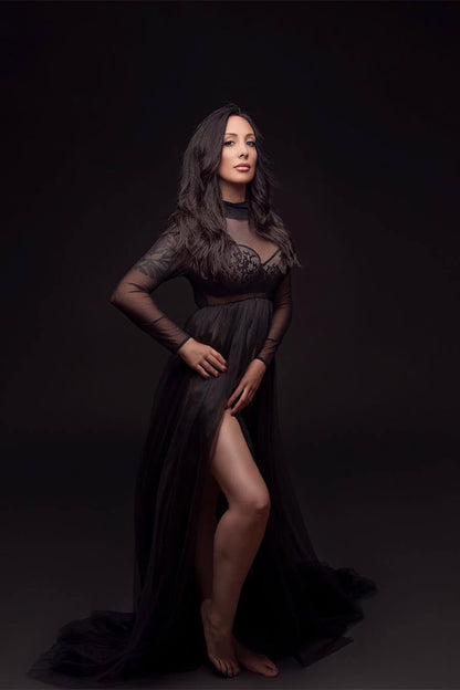 Elena Maternity Dress Black - Mii-Estilo.com