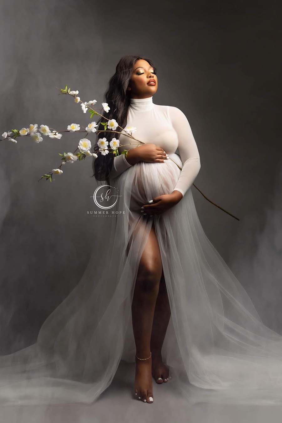 Elena Off White Maternity Dress - Mii-Estilo.com