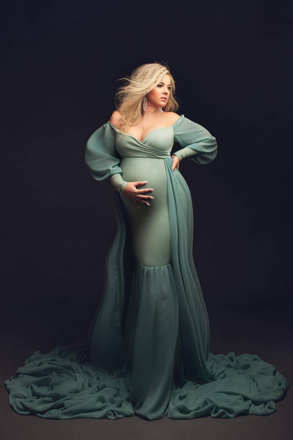 Freesia Maternity Dress - Azur CLEARANCE SALE - Mii-Estilo.com