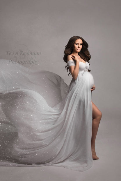 Hyacinth Maternity Dress - White - Mii-Estilo.com