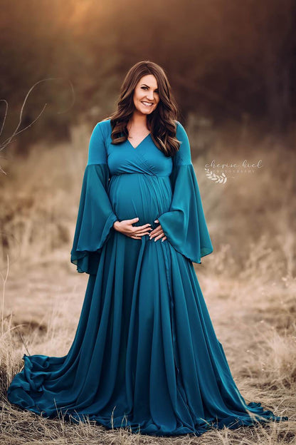 Magnolia Maternity Dress - Light Petrol CLEARANCE SALE - Mii-Estilo