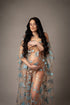 Mesh Blue Kaftan - Limited Stock - Mii-Estilo.com