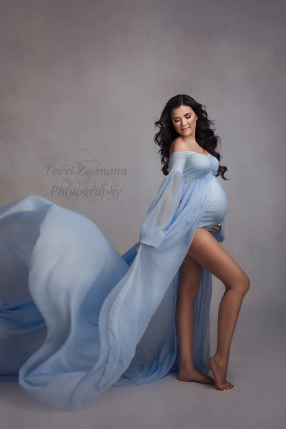 Nevada Maternity Dress Light Blue - Mii-Estilo.com