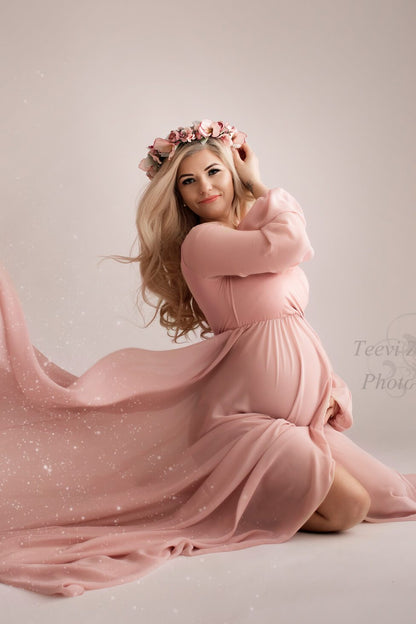 Parodia Maternity Dress Dusty Pink - Mii-Estilo.com