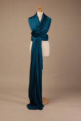 This is a product photo of the silky scarf petrol.