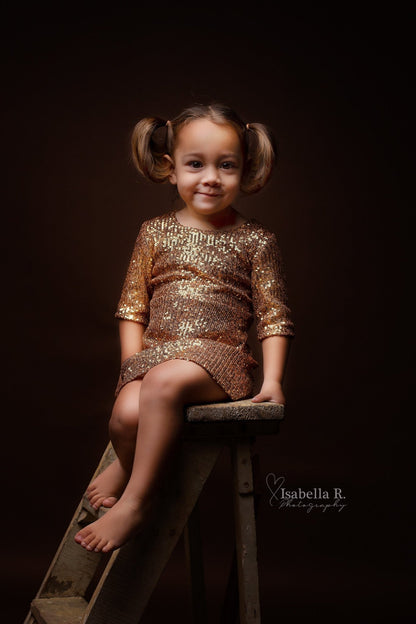 Sparkle Star Dress Little Gold - Mii-Estilo.com