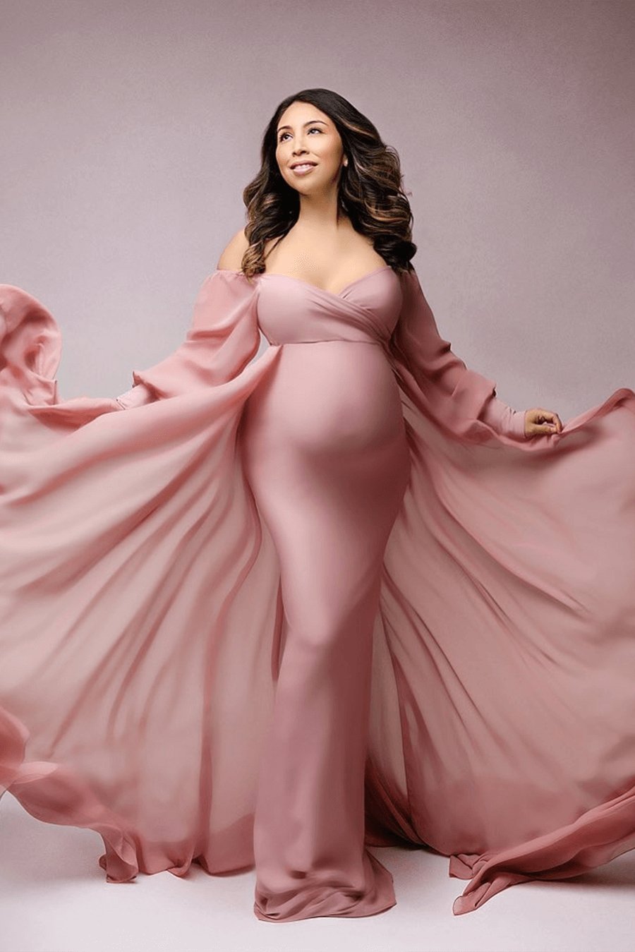 Veronica Maternity Dress - Old Pink CLEARANCE SALE - Mii-Estilo