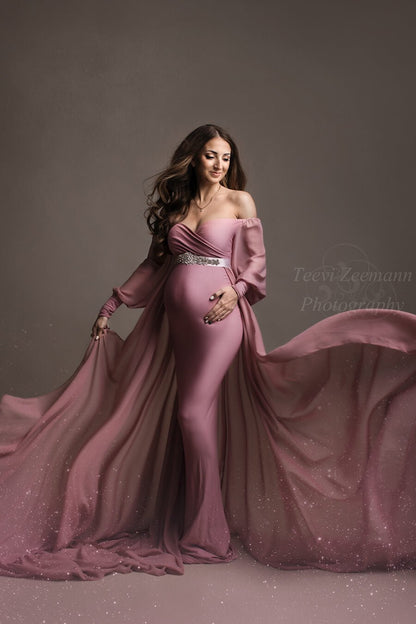 Veronica Maternity Dress Old Pink - Mii-Estilo.com
