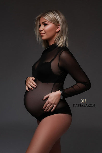 Vivian Maternity Bodysuit - Black – Mii-Estilo
